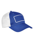 Big Accessories Patch Trucker Cap - Royal/ White/ White