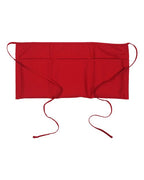 Big Accessories Waist Apron with Pockets - Red