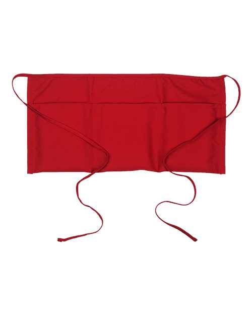 Big Accessories Waist Apron with Pockets - Red