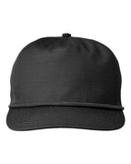Big Accessories Lariat Ripstop Cap - Black/ Black Rope