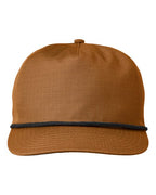 Big Accessories Lariat Ripstop Cap - Old Gold/ Black Rope