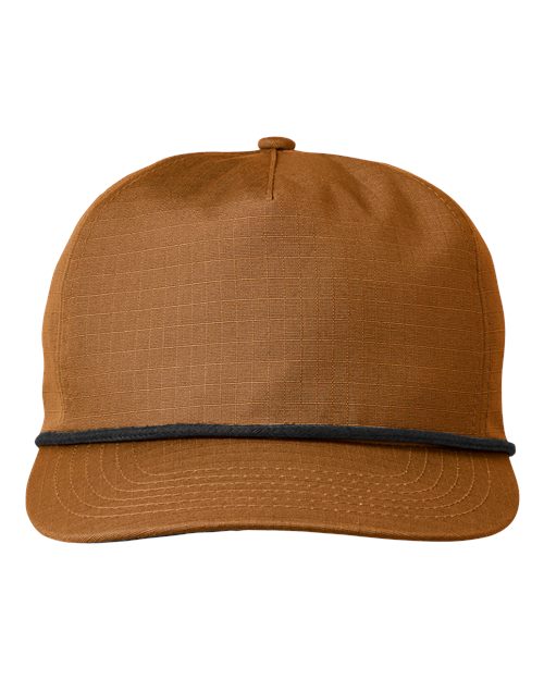 Big Accessories Lariat Ripstop Cap - Old Gold/ Black Rope
