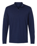 Adidas Men's Textured Stripe Quarter-Zip Pullover - Dark Blue