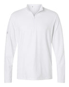 Adidas Men's Textured Stripe Quarter-Zip Pullover - White