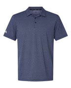 Adidas Men's 4-Way Stretch Printed Polo - Collegiate Navy