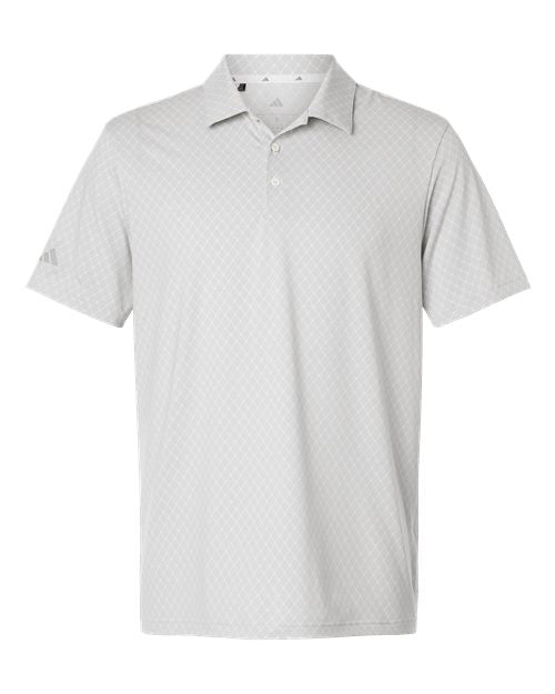Adidas Men's 4-Way Stretch Printed Polo - White