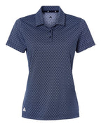 Adidas Women's 4-Way Stretch Printed Polo - Collegiate Navy
