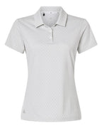 Adidas Women's 4-Way Stretch Printed Polo - White