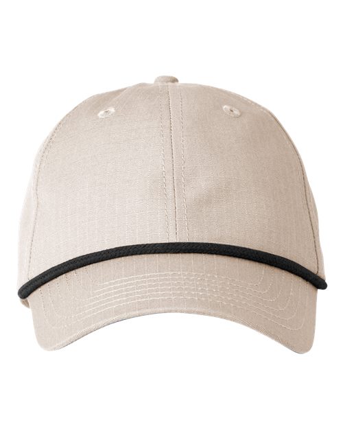Big Accessories Lariat Cap - Khaki/ Black Rope