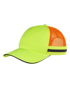 Big Accessories Safety Trucker Cap - Neon Yellow/ Neon Orange