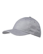 Big Accessories Classic Brushed Twill Cap - Light Grey