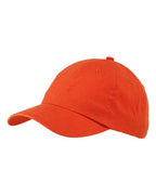 Big Accessories Classic Brushed Twill Cap - Tangerine