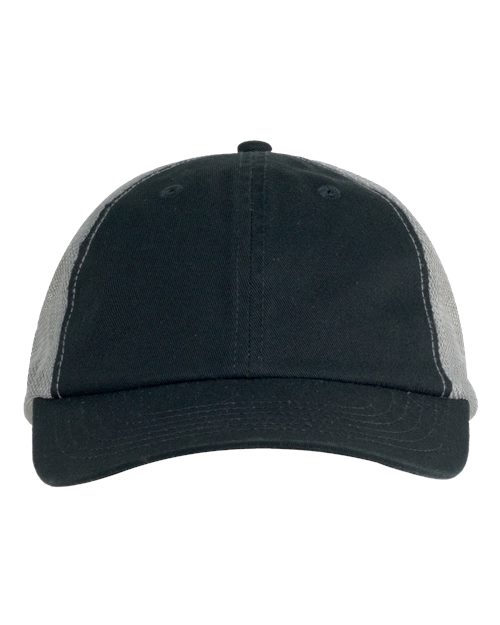 Big Accessories Washed Trucker Cap - Black/ Grey