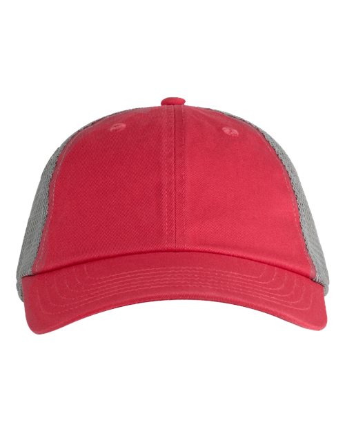 Big Accessories Washed Trucker Cap - Cosmo/ Grey