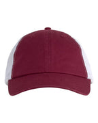 Big Accessories Washed Trucker Cap - Maroon/ White