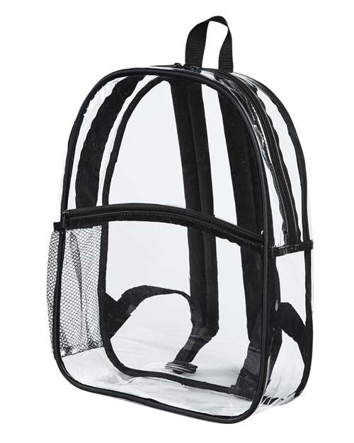 BAGedge Clear PVC Stadium Backpack - Black