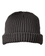 Big Accessories Dock Cuffed Beanie - Charcoal