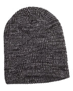Big Accessories Ribbed Marled Beanie - Navy/ Grey