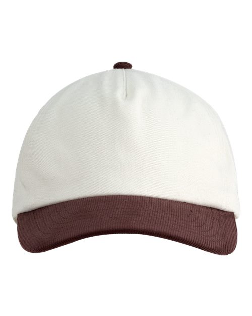 Big Accessories Corduroy Cap - Cream/ Brown