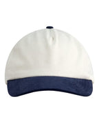 Big Accessories Corduroy Cap - Cream/ Navy