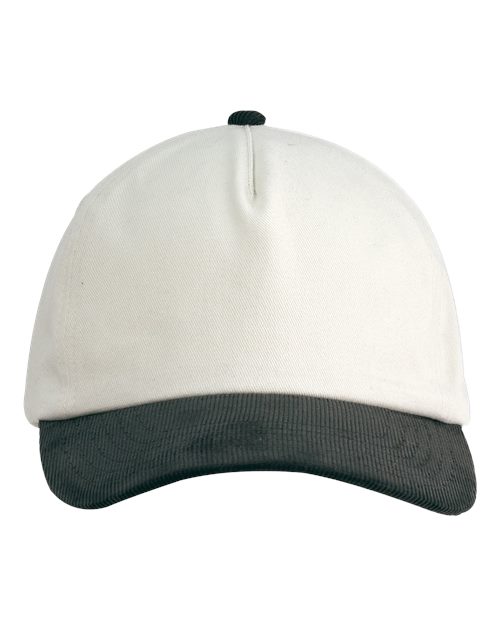 Big Accessories Corduroy Cap - Cream/ Olive