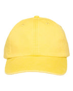 Adams Headwear Optimum Pigment-Dyed Dad Hat - Lemon
