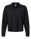 Adidas Women's Beyond Long Sleeve Loose Polo - Black