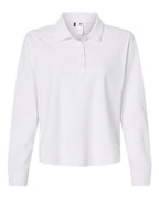 Adidas Women's Beyond Long Sleeve Loose Polo - White