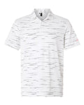 Adidas Men's Ultimate365 Mesh Glimmer Print Polo - Clear Pink