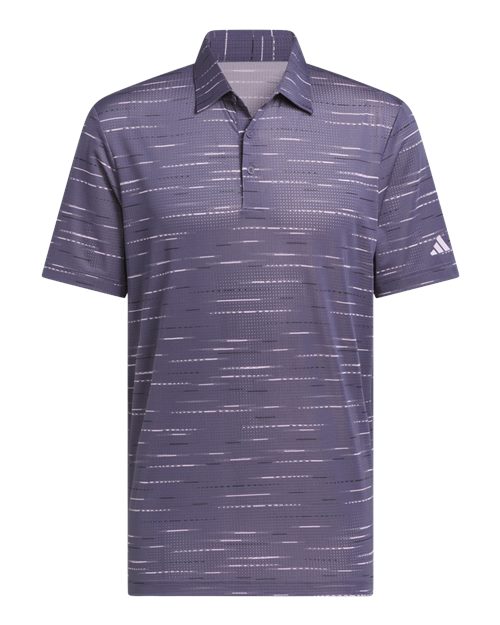 Adidas Men's Ultimate365 Mesh Glimmer Print Polo - Preloved Violet