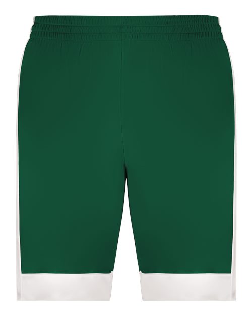 Augusta Sportswear Unisex Match-Up Basketball Shorts - Dark Green/ White