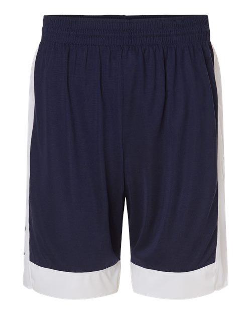 Augusta Sportswear Unisex Match-Up Basketball Shorts - Navy/ White