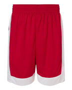 Augusta Sportswear Unisex Match-Up Basketball Shorts - Scarlet/ White