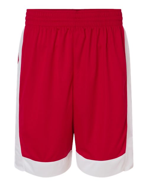 Augusta Sportswear Unisex Match-Up Basketball Shorts - Scarlet/ White