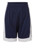 Augusta Sportswear Youth Match-Up Basketball Shorts - Navy/ White
