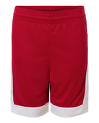 Augusta Sportswear Youth Match-Up Basketball Shorts - Scarlet/ White