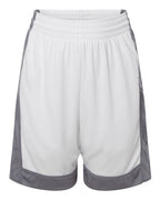 Augusta Sportswear Youth Match-Up Basketball Shorts - White/ Graphite