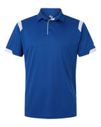 Badger Unisex On the Rise Polo (Part 2 of 2) - Royal/ White