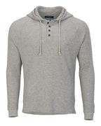 Boxercraft Unisex Waffle Knit Pullover Hooded Long Sleeve T-Shirt - Oxford Heather