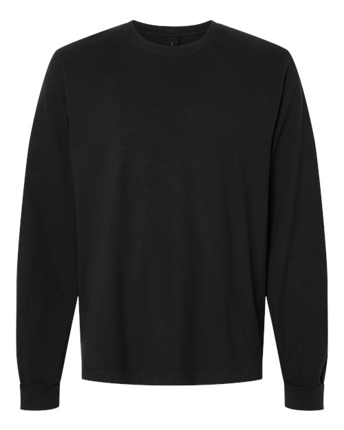 BELLA + CANVAS Unisex Heavyweight Garment-Dyed Long Sleeve Tee - Black