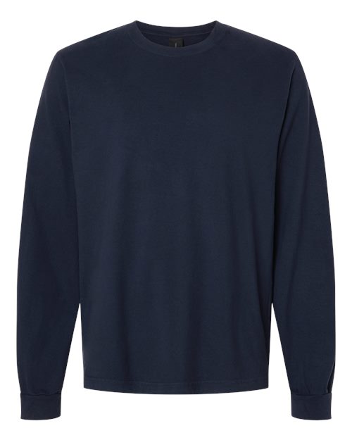 BELLA + CANVAS Unisex Heavyweight Garment-Dyed Long Sleeve Tee - Navy