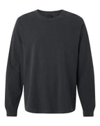 BELLA + CANVAS Unisex Heavyweight Garment-Dyed Long Sleeve Tee - Washed Black