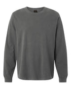 BELLA + CANVAS Unisex Heavyweight Garment-Dyed Long Sleeve Tee - Washed Charcoal
