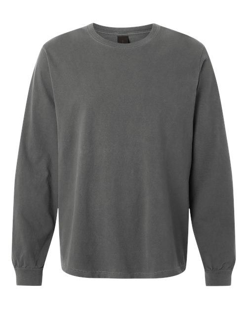 BELLA + CANVAS Unisex Heavyweight Garment-Dyed Long Sleeve Tee - Washed Charcoal