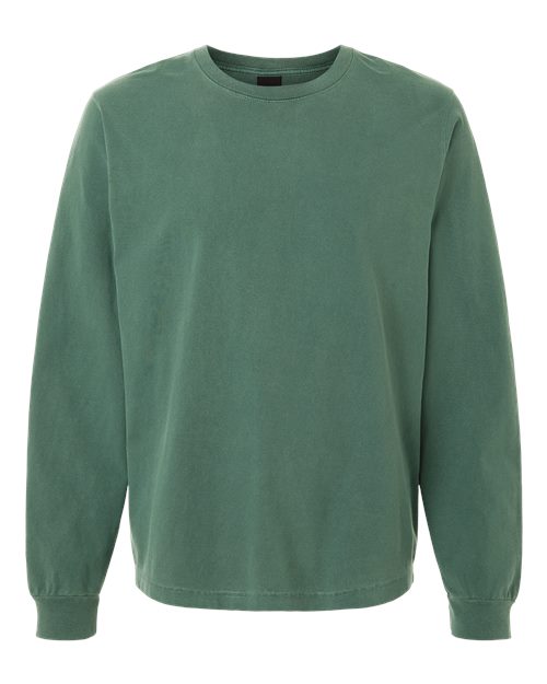BELLA + CANVAS Unisex Heavyweight Garment-Dyed Long Sleeve Tee - Washed Pine