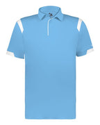 Badger Unisex On the Rise Polo (Part 1 of 2) - Columbia Blue/ White