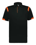 Badger Unisex On the Rise Polo (Part 1 of 2) - Black/ Burnt Orange