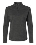 AllPro Women's Pro-Lock Performance Mélange Quarter-Zip Pullover - Black Melange