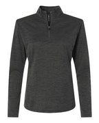 AllPro Women's Pro-Lock Performance Mélange Quarter-Zip Pullover - Black Melange