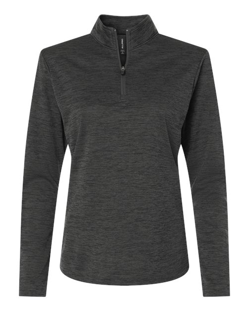 AllPro Women's Pro-Lock Performance Mélange Quarter-Zip Pullover - Black Melange